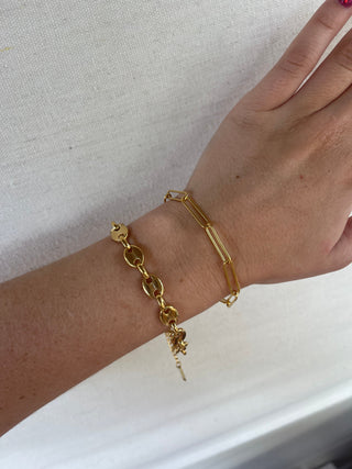 Coffee Bean 18k Gold Plate Bracelet