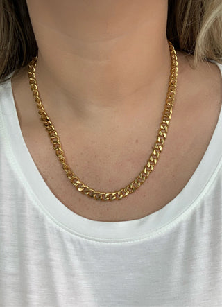 Cuban Chunky Chain 18k Gold Necklace Jewelry Laurel + August