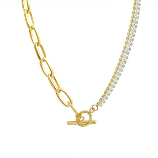 Diana CZ and 18k Gold Plate Necklace Jewelry Laurel + August
