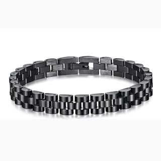 Time Stainless Steel Watch Band Bracelets Accessories Laurel + August 10mm Black
