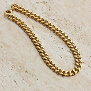 Miami Cuban Chain 18k Gold Plate Necklace Accessories Laurel + August