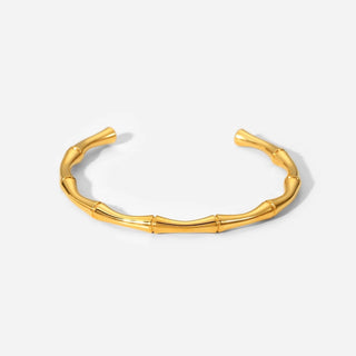 Bali 18k Gold Plated Bamboo Bracelet