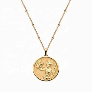 Athena Coin Necklace Jewelry Laurel + August