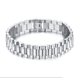 Time Stainless Steel Watch Band Bracelets Accessories Laurel + August 15mm Silver